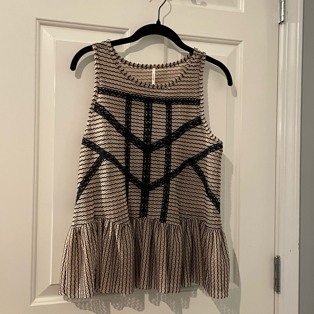 Free People, Size XS, Crochet/Embroidered Top, Never Worn